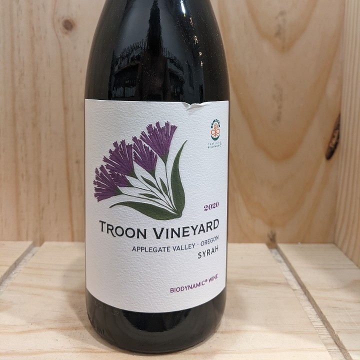 Oregon: 2020 Troon Vineyards Estate Syrah 750ml