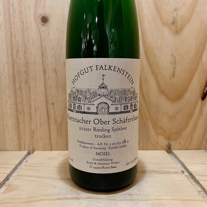 Mosel: 2022 Hofgut Falkenstein Riesling Krettnacher Ober Schafershaus Spatlese Trocken 750ml