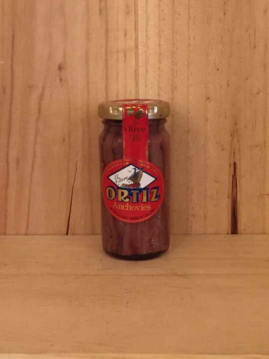 Ortiz Anchovies in Olive Oil 1.9 oz jar