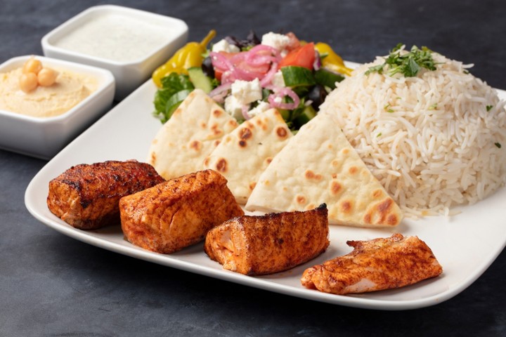 Salmon Kabob Plate