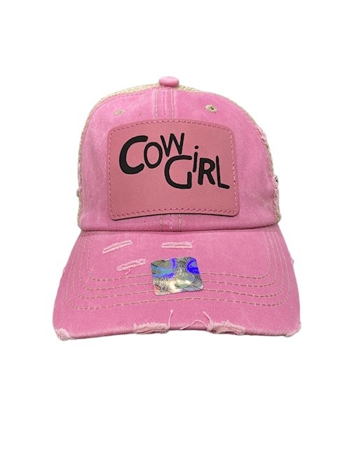 Cowgirl Trucker Hat Pink/Pink