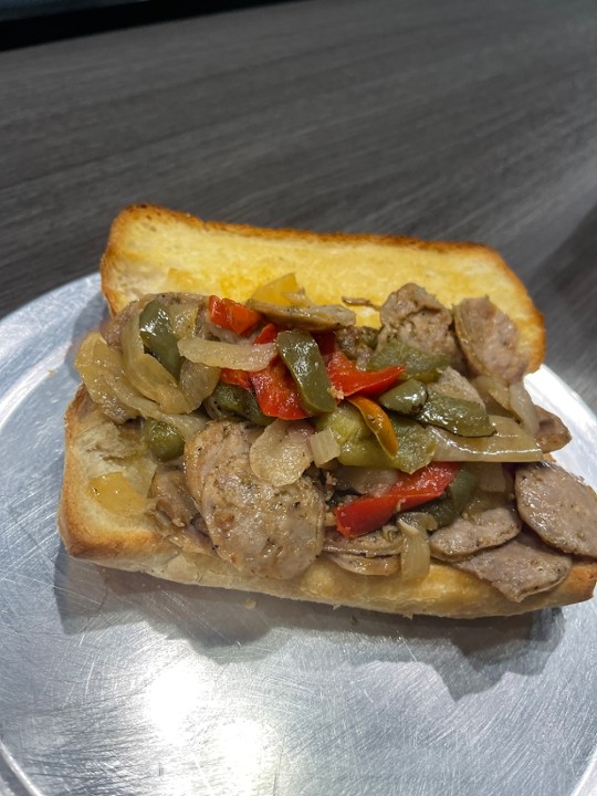 SAUSAGE, PEPPERS, ONIONS HERO