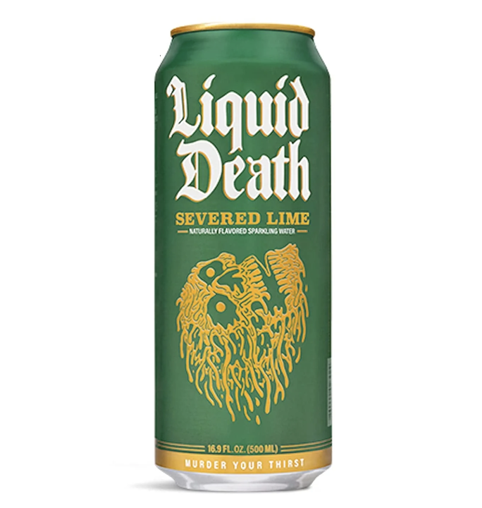 Liquid death Severed lime sparkling water