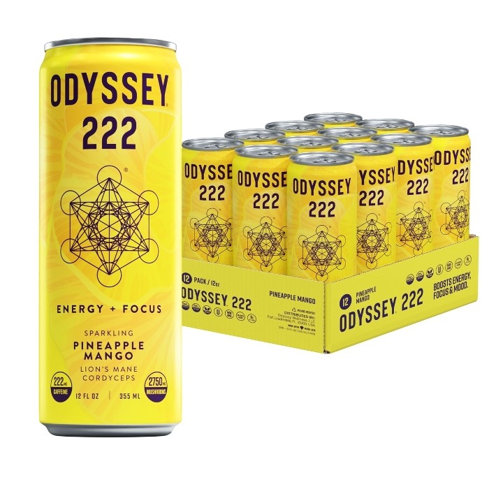 Odyssey Pineapple Mango 222mg Sparkling Mushroom Energy