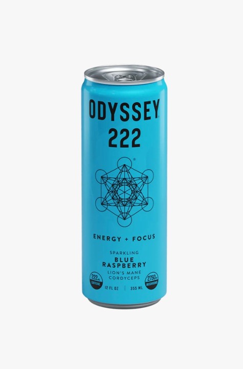 Odyssey Sparkling Blue Raspberry Mushroom Elixir - (Energy+Focus)