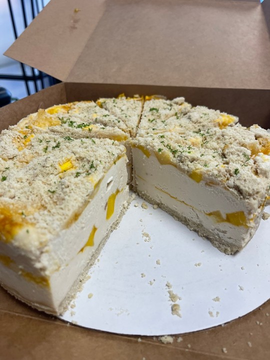 Mango Pineappple Crumb Cheesecake