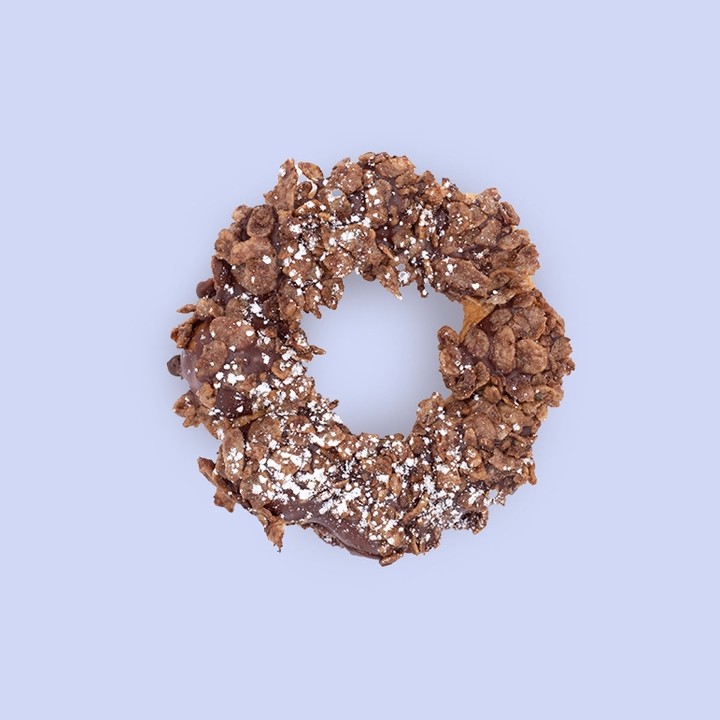 Chocolate Cereal Mochi Donut