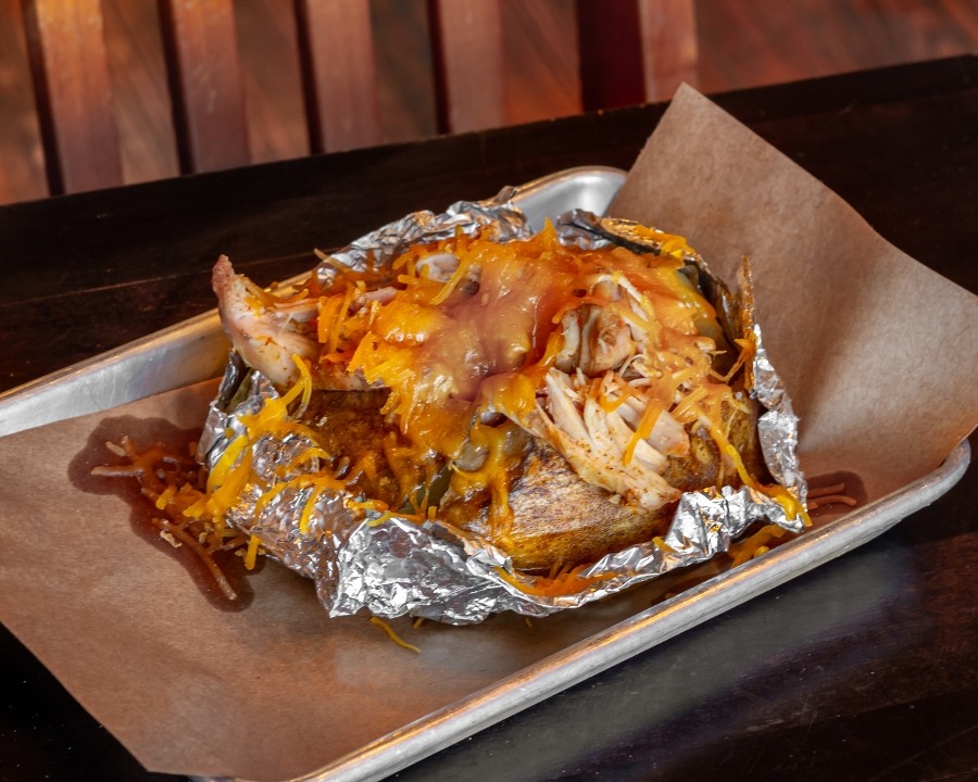 Smoked Pulled Chicken Tater
