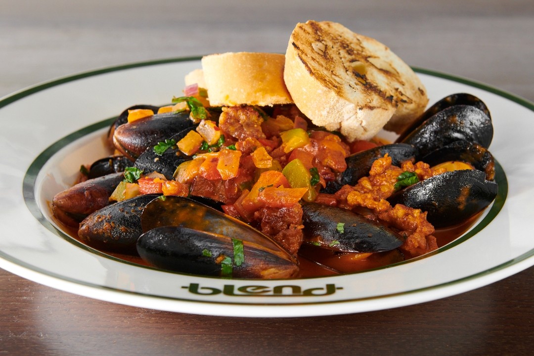 MUSSELS WITH CHORIZO