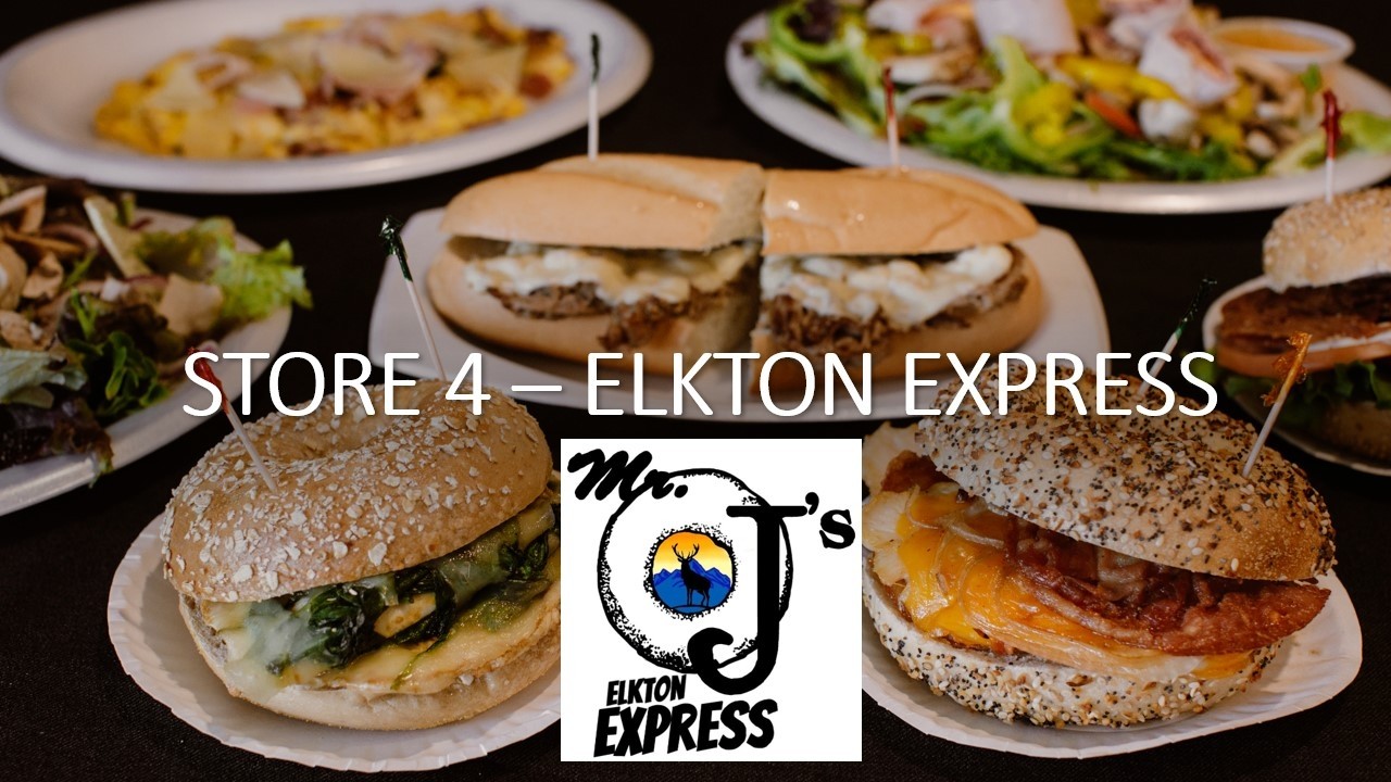 MR.J'S BAGELS EXPRESS
100 SHENADOAH AVE
ELKTON, VA
