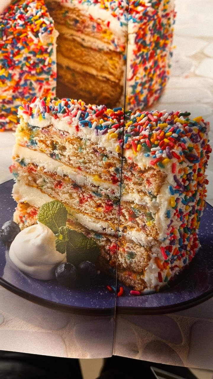 Rainbow sprinkle cake