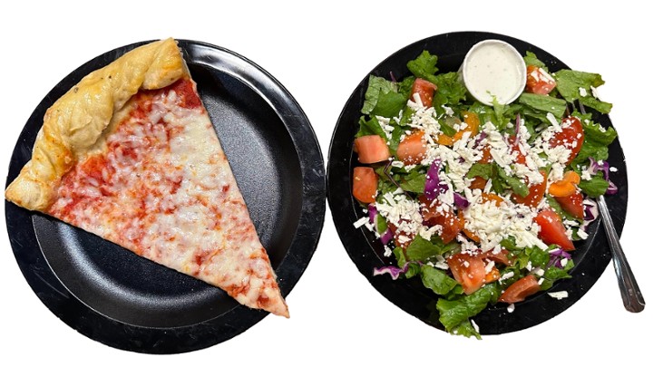 Cheese Slice & 2 Topping Salad Lunch Special