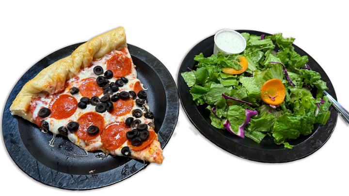 2 Topping Slice & House Salad Lunch Special