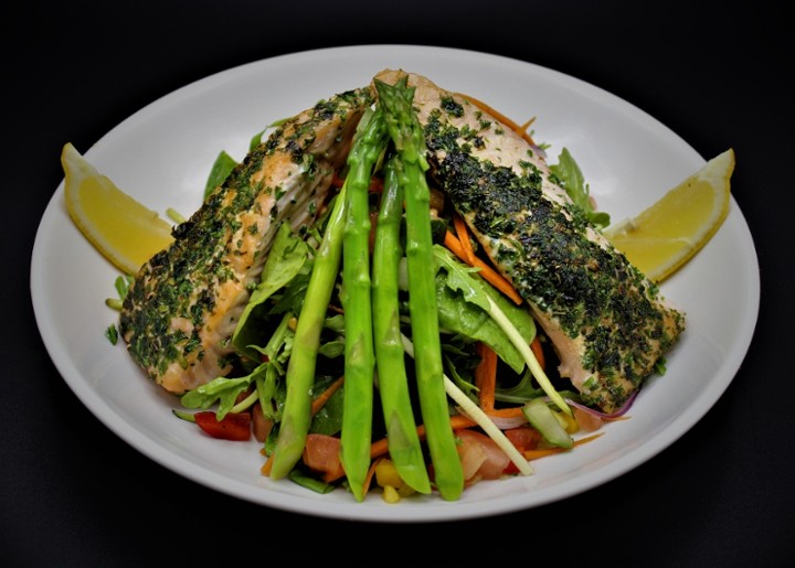 Herb Crusted Salmon Salad