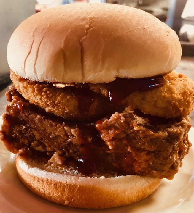 Cowboy Meatloaf Sandwich