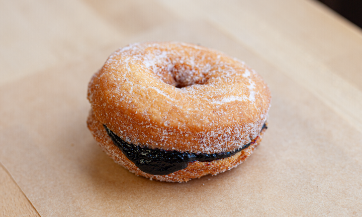 Black Pepper-Black Raspberry Jelly Donut.