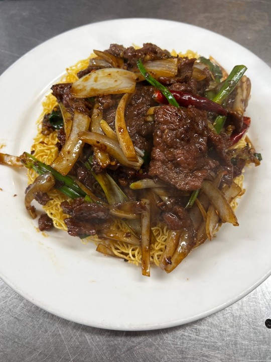 Mongolian Beef Pan Fried Noodle