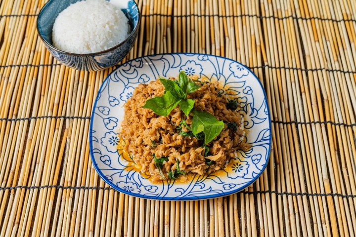 Thai-Style Pad Gra Prow w/ Rice