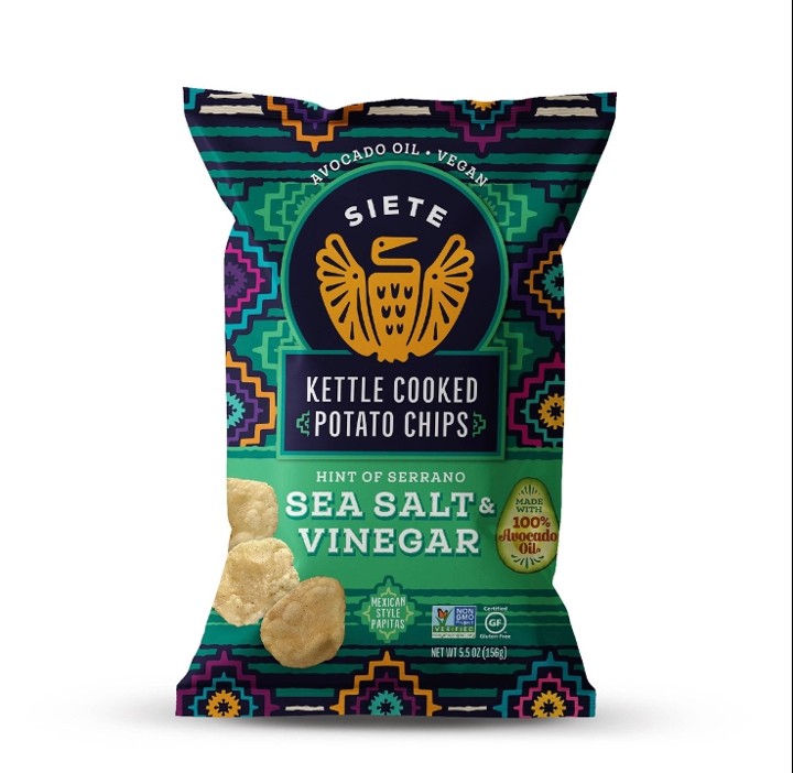 Siete Kettle Cooked Potato Chips - Sea Salt + Vinegar (5.5oz)