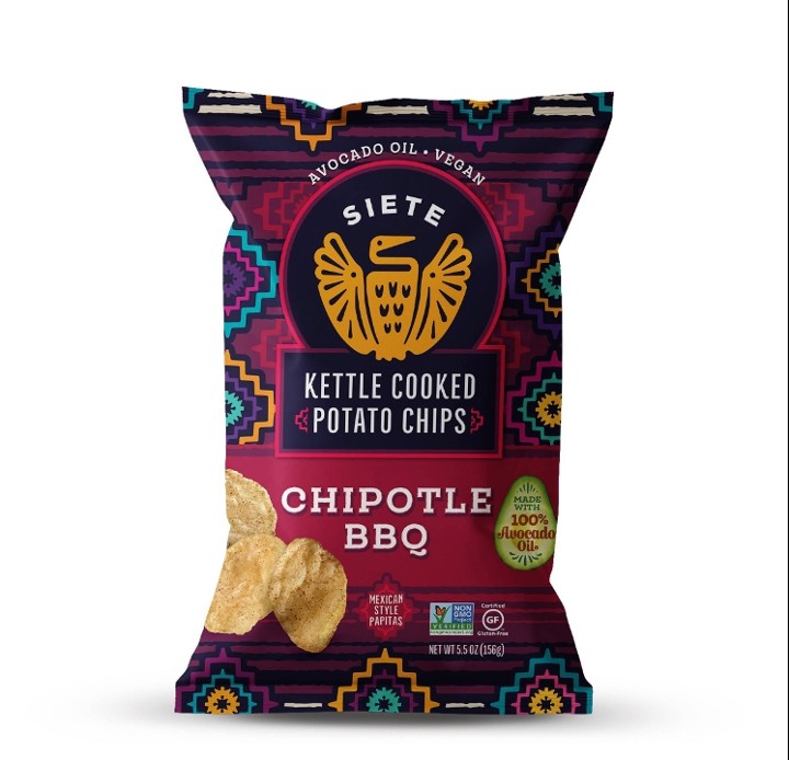 Siete Kettle Cooked Potato Chips - Chipotle BBQ (5.5oz)