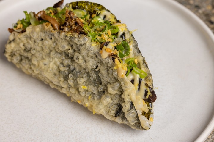Soy Braised Shiitake & Hon Shimeji Mushroom Taco