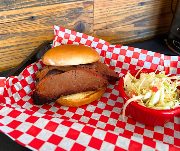 Sliced Brisket Sandwich