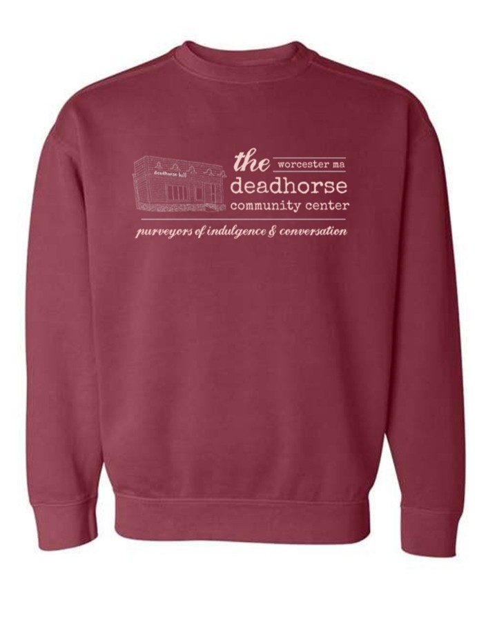 deadhorse hill 'community center' crimson sweatshirt