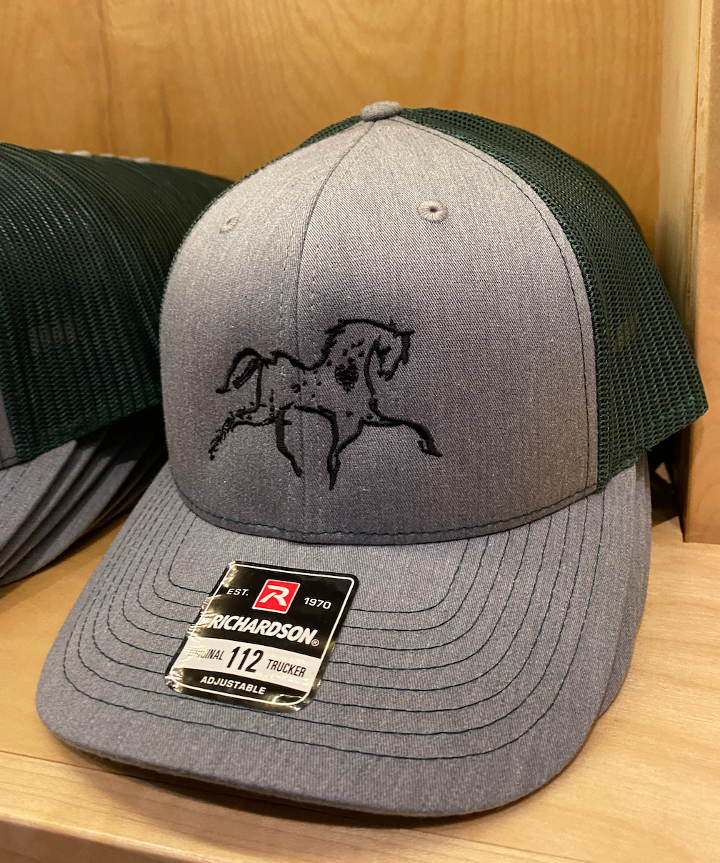 deadhorse trucker hat grey + forest green