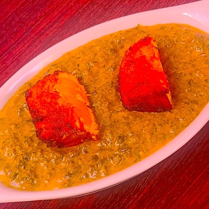 Salmon Saag Curry
