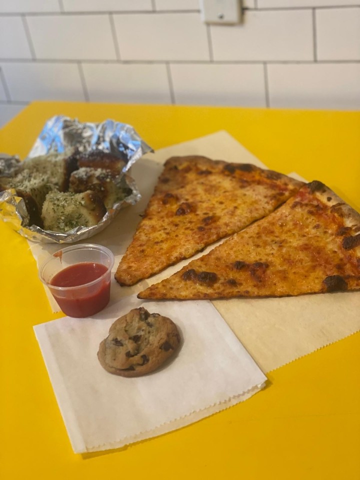 Two Slices, Garlic Knots  (and a Cookie)