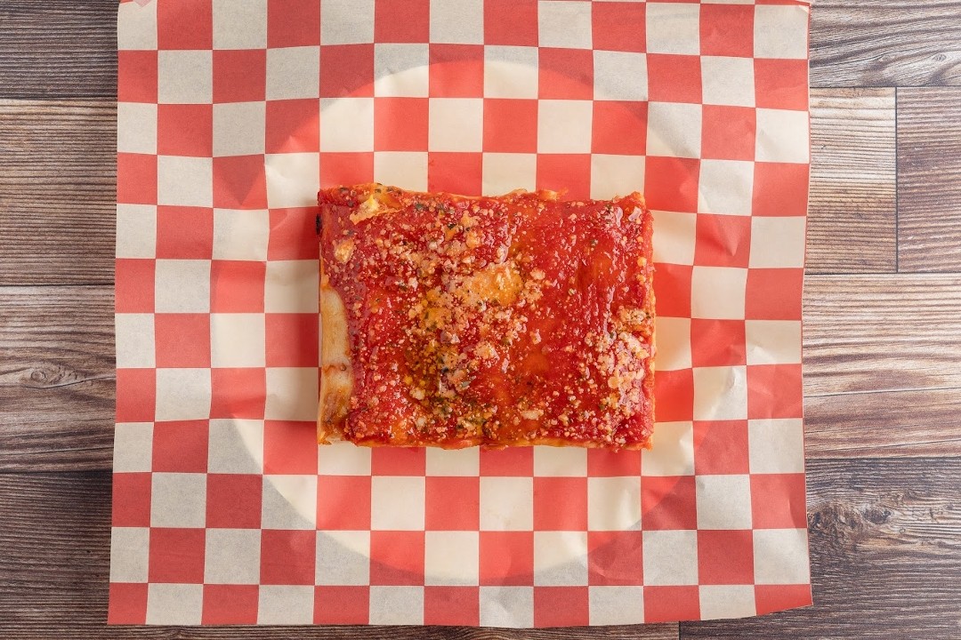 Square Tomato Pie Slice
