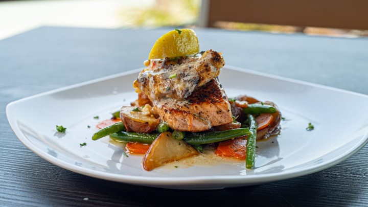 Crab & Shrimp  Topped Atlantic Salmon