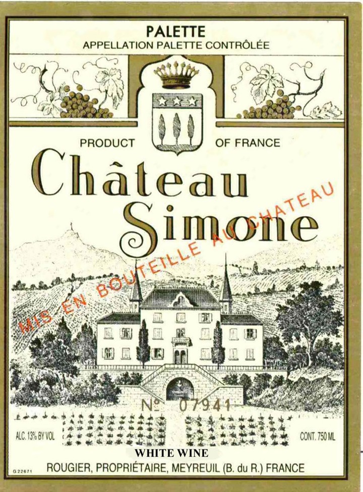 2009 Chateau Simone Palette Blanc