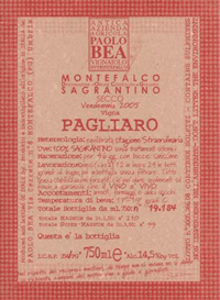 2012 Paolo Bea Montefalco Sagrantino 'Pagliaro'