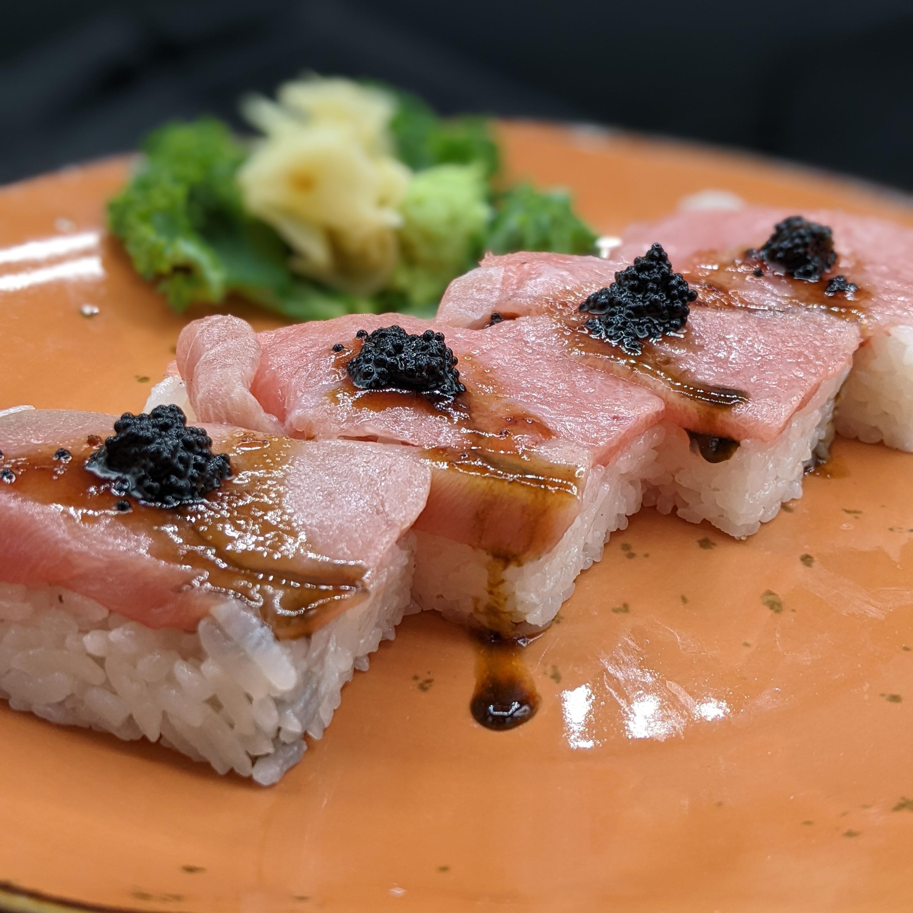 Truffled Bluefin Fatty Tuna Pressed Nigiri
