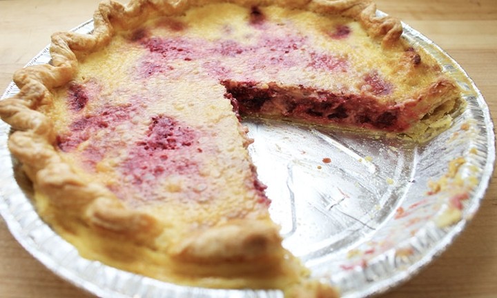 ✿ 9" Maple Raspberry Custard Pie