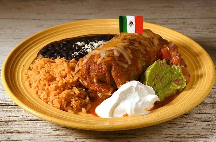 Enchilada style burrito