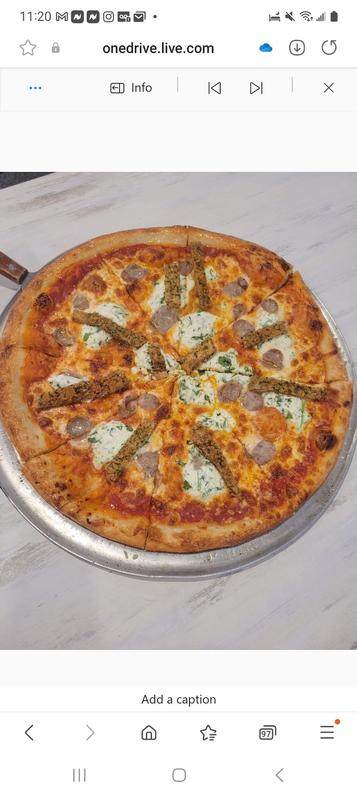Eggplant Rollatini Pizza 14"