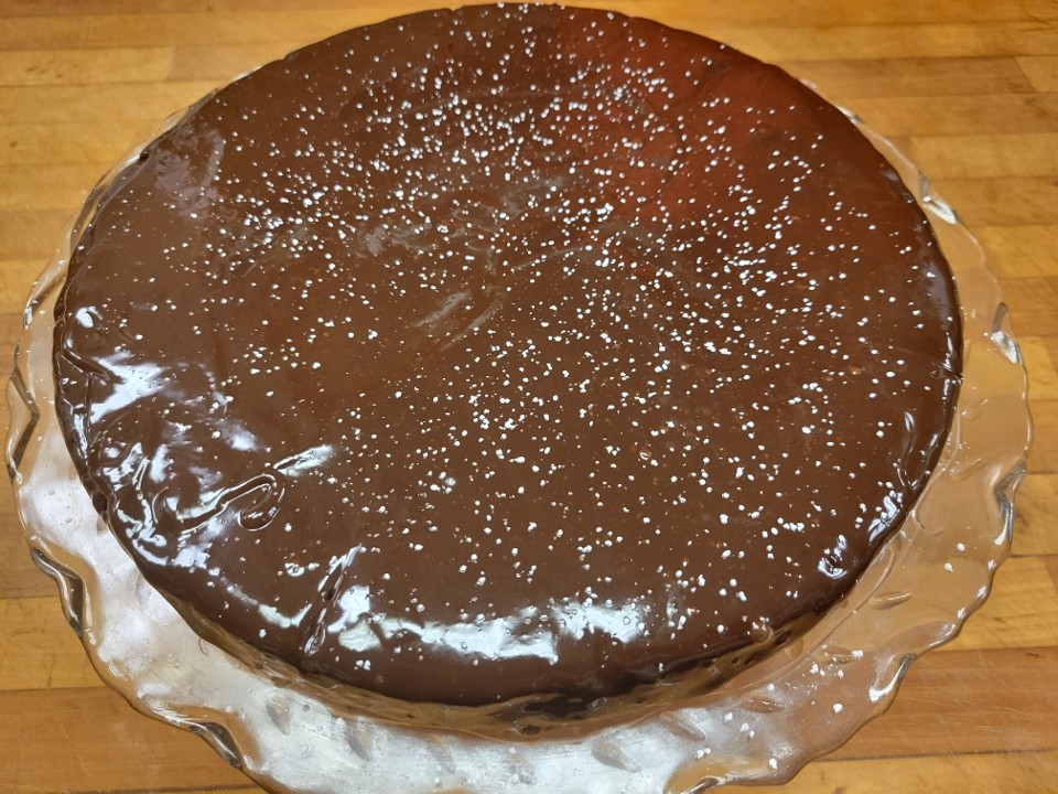 Homemade Gluten free Hersheys chocolate cake whole pie