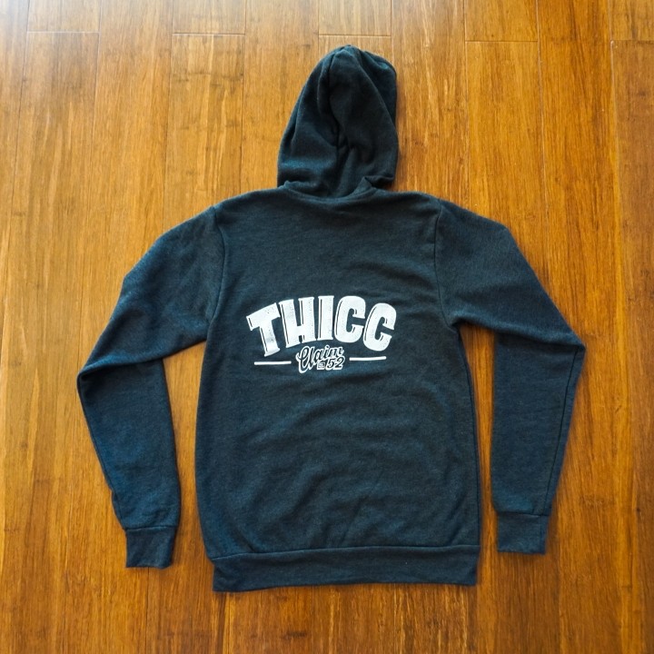 Thicc Logo Zip-Up Grey