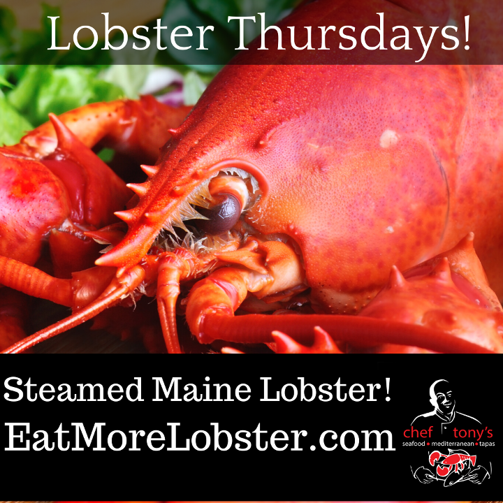 THURSDAY LOBSTER: 1 1/2 lb Maine Lobster - Order Anytime for THURSDAY pickup