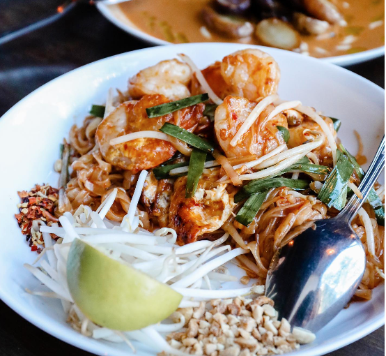 Sautéed Tiger Prawn and Thin Rice Noodle, GF