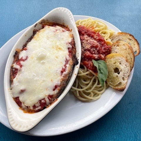 Eggplant Parmesan & Spaghetti