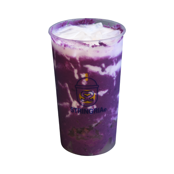 Purple Yam Coconut Milk With Purple rice and Crystal boba
