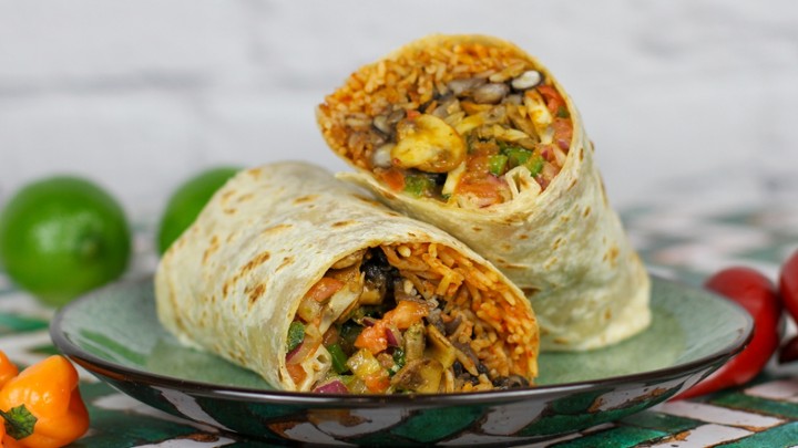 Mushroom Asada Burrito