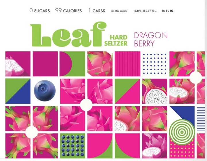Leaf: Dragon Berry (Hard Seltzer) 16oz Can