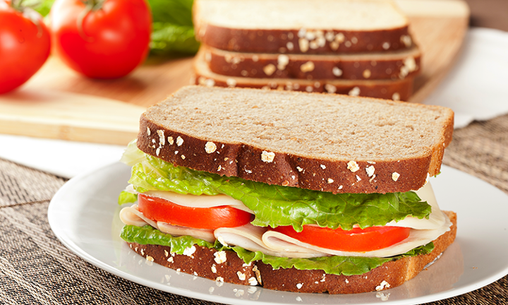 Turkey Sandwich - Mayo, Lettuce, Tomato, Red Onion & Pickles