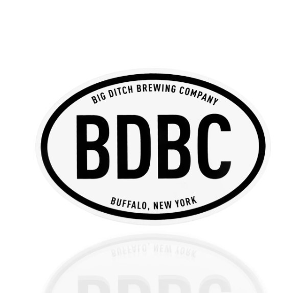 White BDBC Sticker
