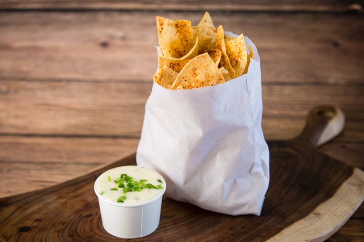 Chips + Poblano & Hatch Chile Queso