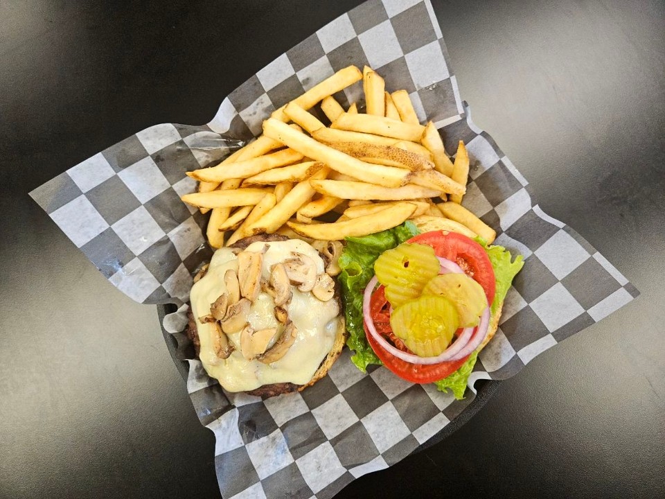 Mushroom Swiss Burger